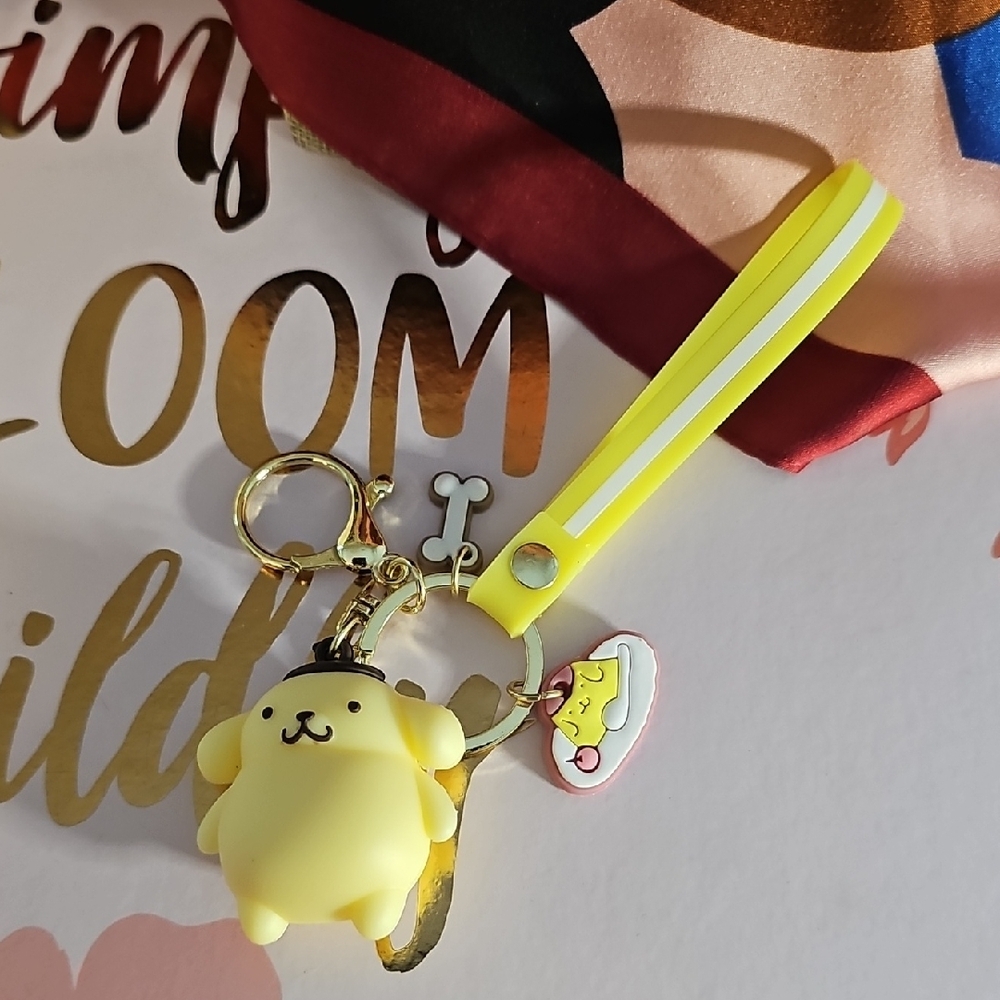 Sanrio Yellow Pompompurin Keychain